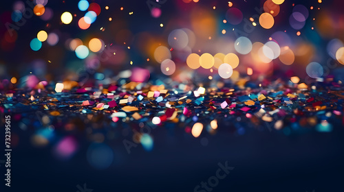 Confetti falling on festive background, confetti background