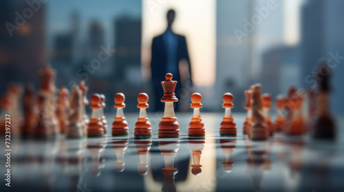 Strategic Leadership Concept with Chess Piece