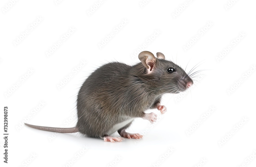 Charming close up portrait of small mouse set crisp white background isolated capturing essence of curious and misunderstood creature showcases delicate features of rodent Charming close up portrait of small mouse set crisp white background isolated capturing essence of curious and misunderstood creature showcases delicate features of rodent