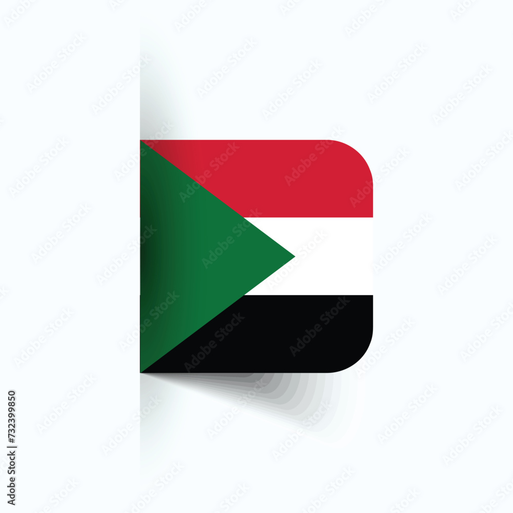 Sudan national flag, Sudan National Day, EPS10. Sudan flag vector icon Sudan national flag, Sudan National Day, EPS10. Sudan flag vector icon