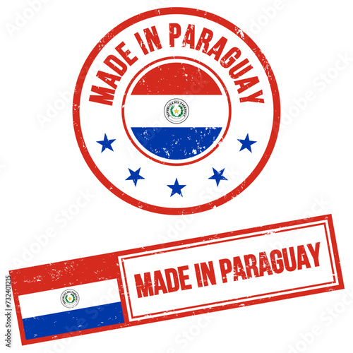Made in Paraguay Rubber Stamp Sign Grunge Style