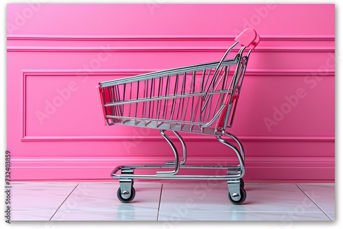 Wallpaper Mural Pink Shopping Cart: A Monthly Must-Have for Trendy Shoppers Generative AI Torontodigital.ca