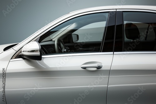 A mockup of the car's side window is generated AI © Tatiana