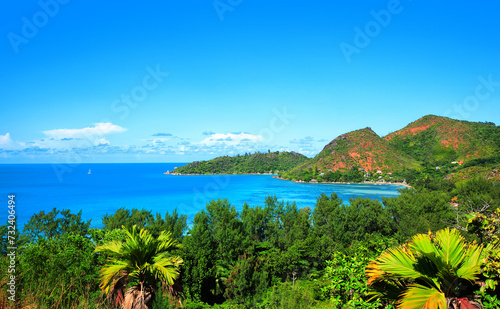 Possession Bay, Island Praslin, Republic of Seychelles, Africa.