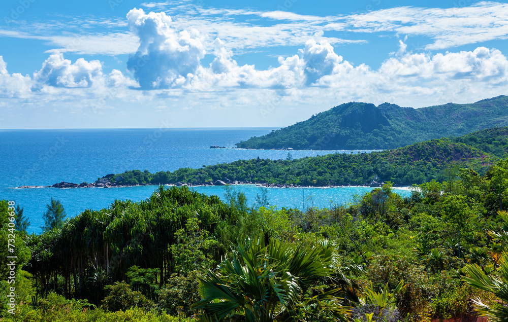 North coast of the Island Praslin, Republic of Seychelles, Africa. North coast of the Island Praslin, Republic of Seychelles, Africa.