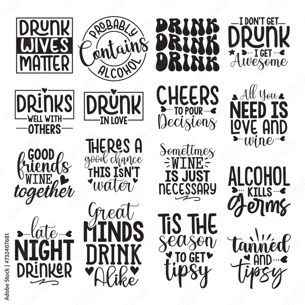 16 Alcohol design  bundle