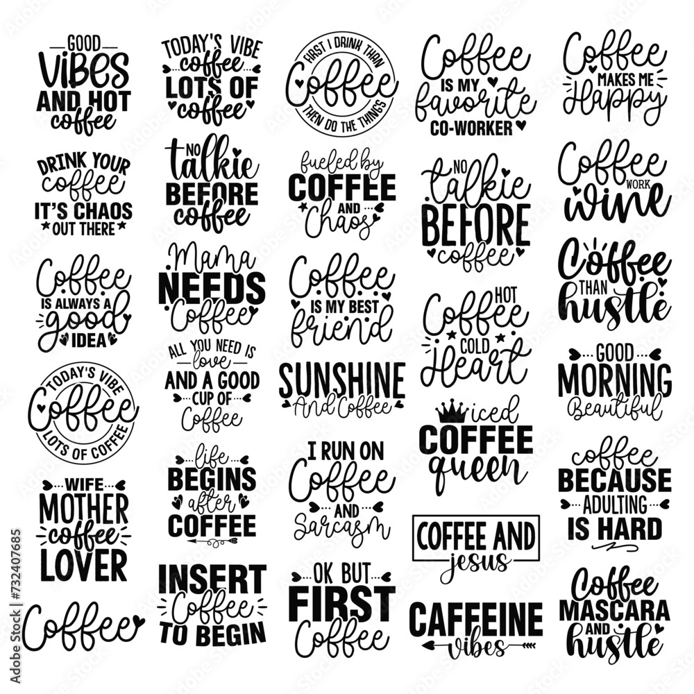 Fototapeta premium 30 Coffee design Bundle