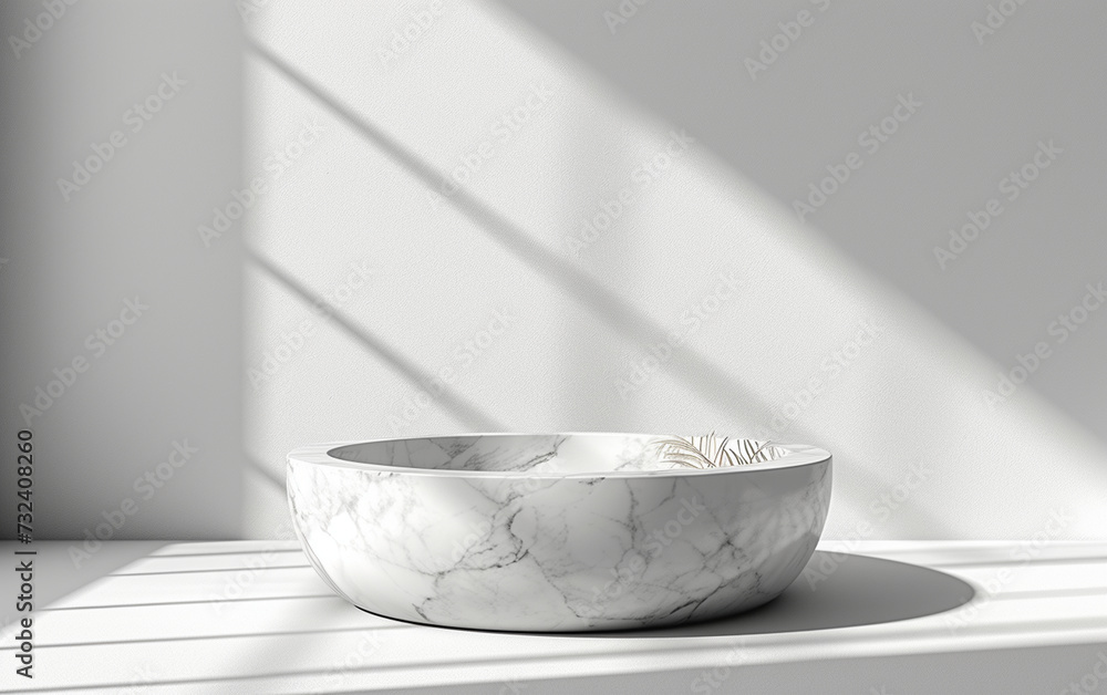 White Bowl on Table White Bowl on Table