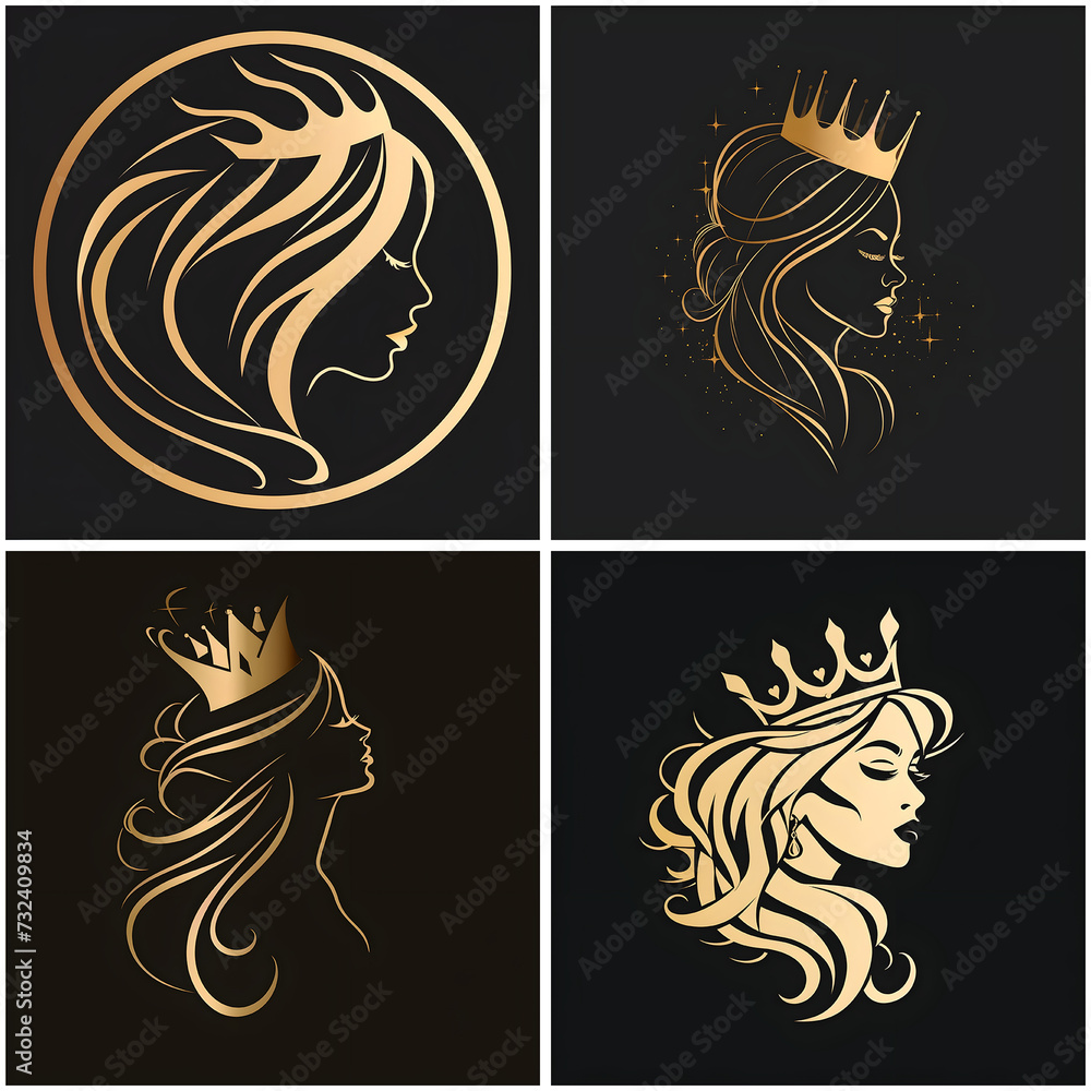 Obraz premium Golden Enigma: High-Contrast Wood Engraving Extravaganza