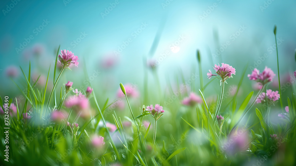 Wild spring flowers with blur effect Wild spring flowers with blur effect