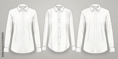 Two shirts, one white and one black, placed on a gray background. This versatile image can be used for fashion, clothing, or style-related projects