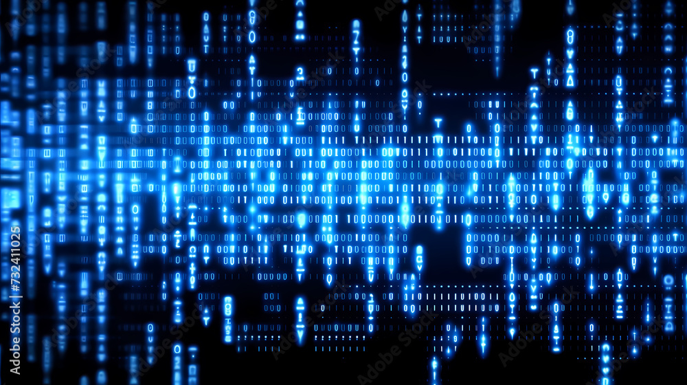 Digital technology hexagon cyber security concept, blue technology background Digital technology hexagon cyber security concept, blue technology background
