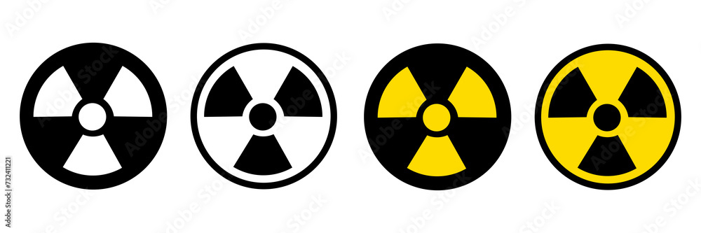 Radiation icon. Nuclear toxic symbol design vector ilustration. Radiation icon. Nuclear toxic symbol design vector ilustration.