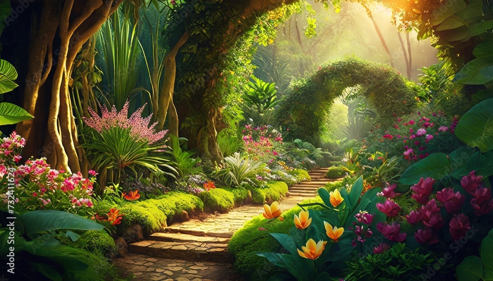 Fototapeta premium tropical garden