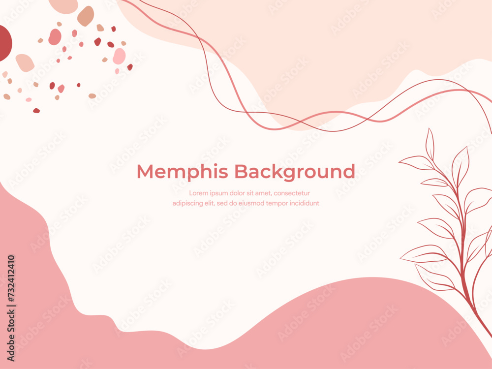 Memphis Style Wedding Banner Background