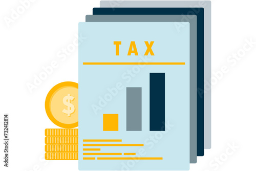 illustration of paper notification of tax costs experiencing a spike