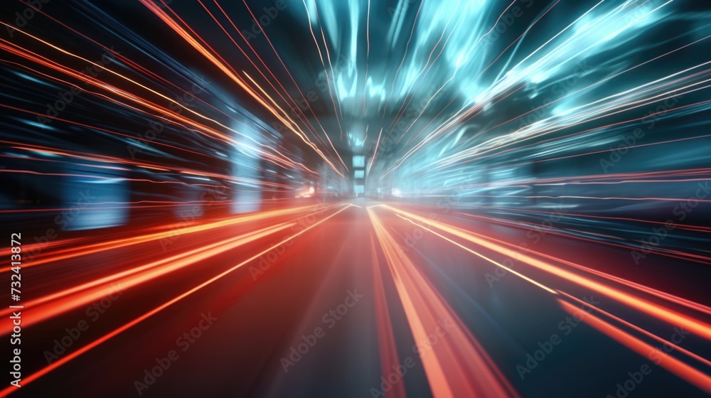 A blurry image capturing the essence of a city street at night. This versatile picture can be used to depict the vibrancy and energy of urban nightlife A blurry image capturing the essence of a city street at night. This versatile picture can be used to depict the vibrancy and energy of urban nightlife