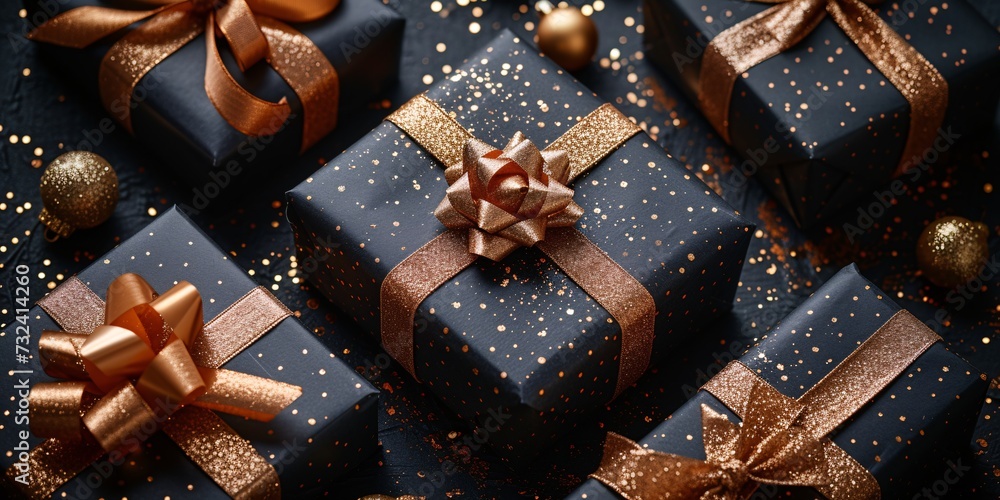 Golden Gift Wrapping: A Festive December Treat Generative AI Golden Gift Wrapping: A Festive December Treat Generative AI