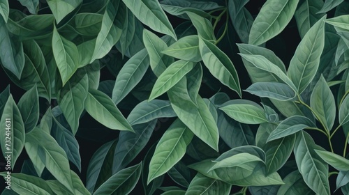 A close up view of a bunch of green leaves. Can be used to add a touch of nature and freshness to any project