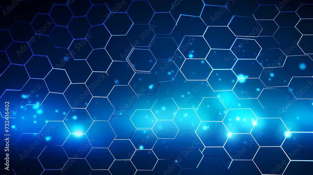 Modern science background hexagon lines and points wave flow abstract background Modern science background hexagon lines and points wave flow abstract background