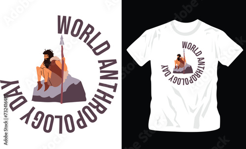 world anthropology day typography t-shirt design