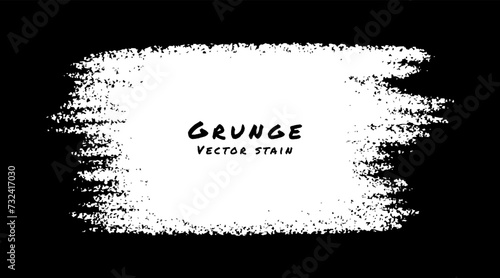 White grunge smear texture. Brush stroke background. Marker spot. Sale banner. Grunge frame. Vector illustration.