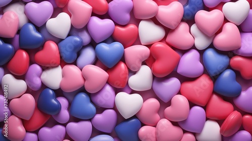 A vibrant collection of pink, blue, and white hearts. Perfect for adding a touch of love and joy to any project or design