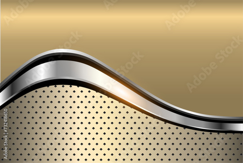 Silver gold metal backgroun...