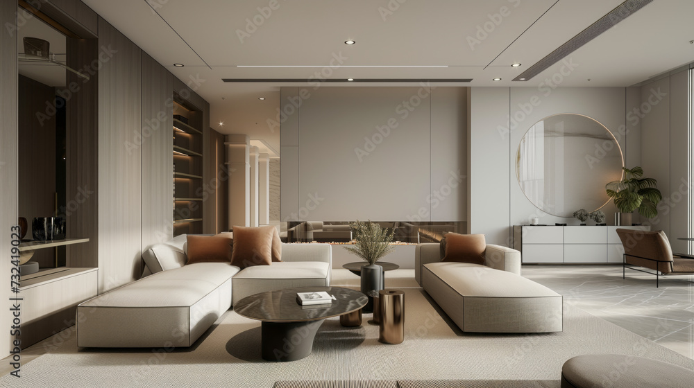 Interiors with clean lines, neutral tones, and uncluttered spaces Interiors with clean lines, neutral tones, and uncluttered spaces