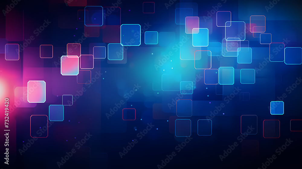 Modern science background hexagon lines and points wave flow abstract background