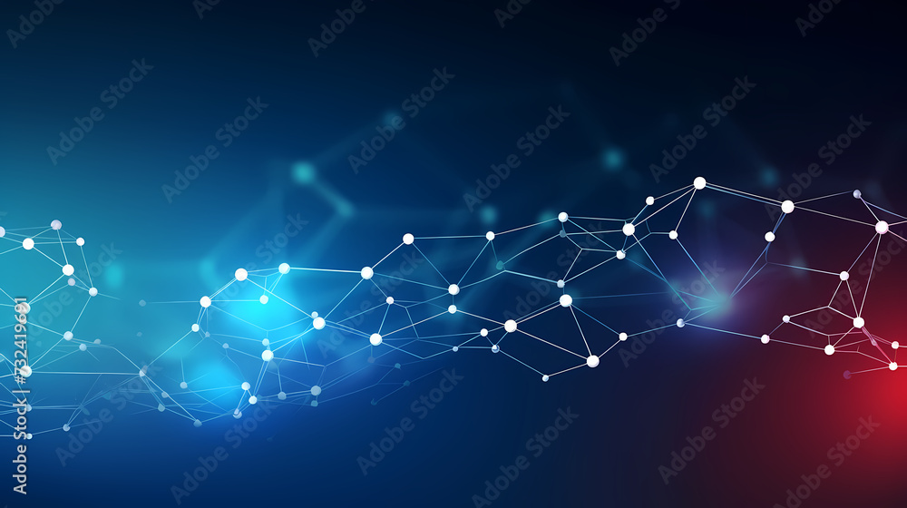 Modern science background hexagon lines and points wave flow abstract background Modern science background hexagon lines and points wave flow abstract background