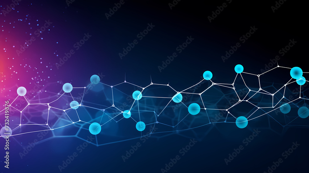 Modern science background hexagon lines and points wave flow abstract background Modern science background hexagon lines and points wave flow abstract background