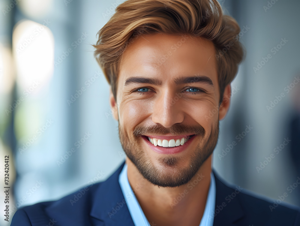 A smiling business man wearing luxury a suit, and a tie with smile and confidence A smiling business man wearing luxury a suit, and a tie with smile and confidence