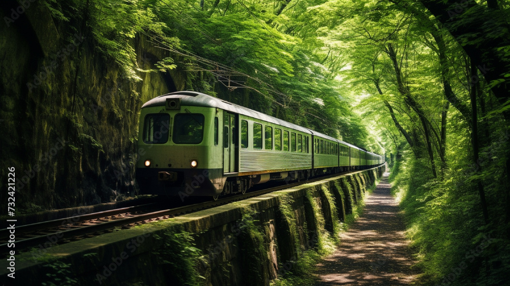 Fototapeta premium train in the tunnel