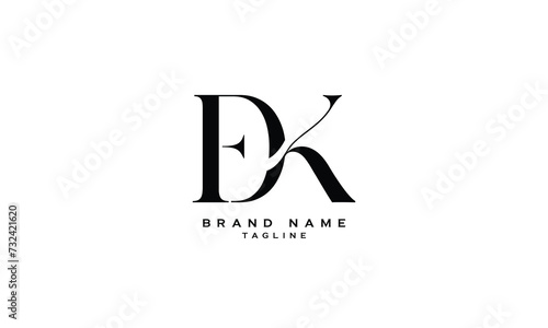 FDK, FKD, DFK, DKF, KDF, KFD, Abstract initial monogram letter alphabet logo design photo