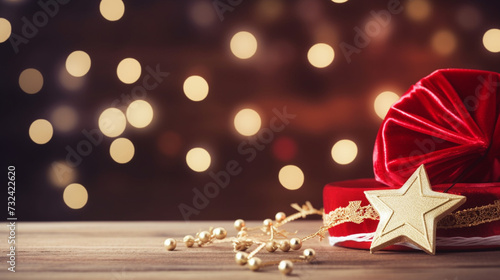 christmas background with christmas tree decorations