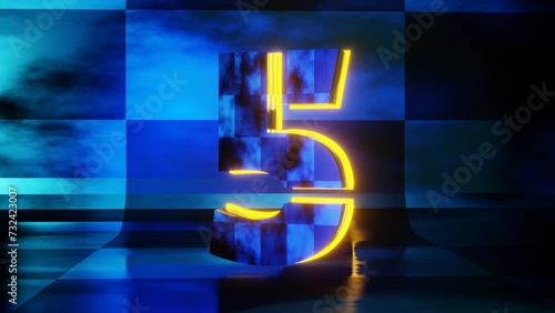 Countdown blender 4k blue color