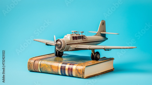 airplane on the book