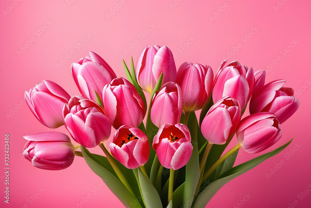 bouquet of tulips. 