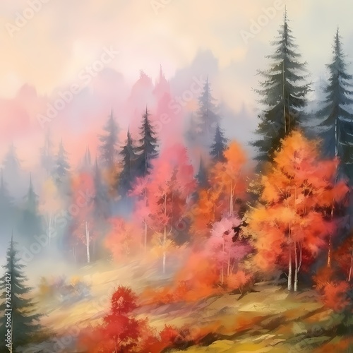 Autumn Forest Painting