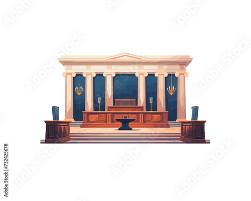 court vector flat minimalistic asset isolated illustration