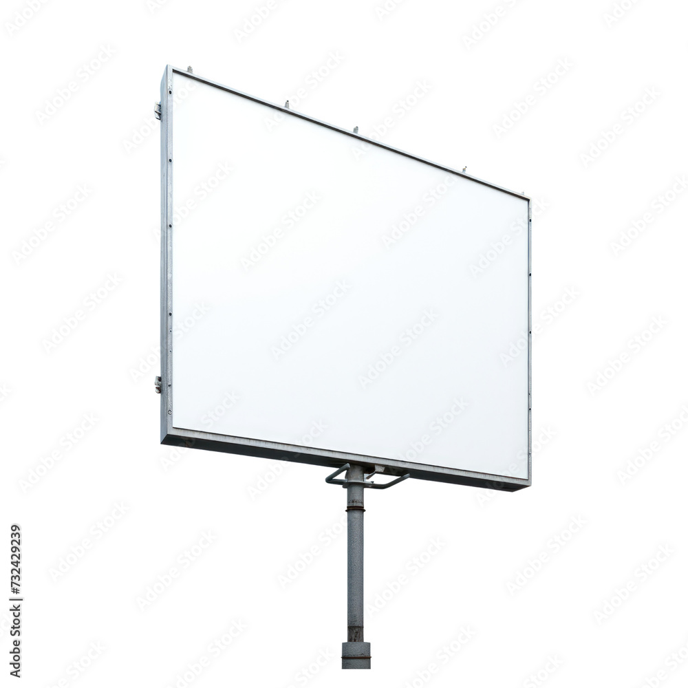Obraz premium pole outdoor billboard on white background