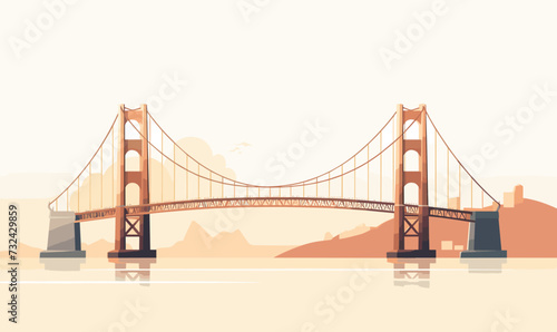 bridge vector flat minimalistic asset isolated vector style illustration © Sanych
