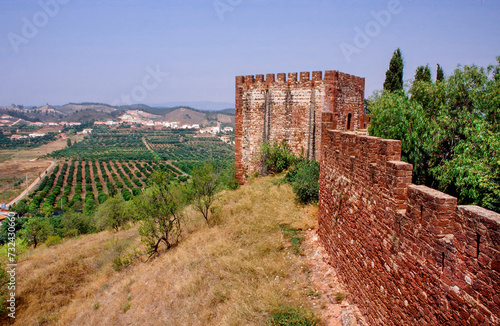 Silves Castle and the surrounding landscape, Silves, Portugal, Europe photo