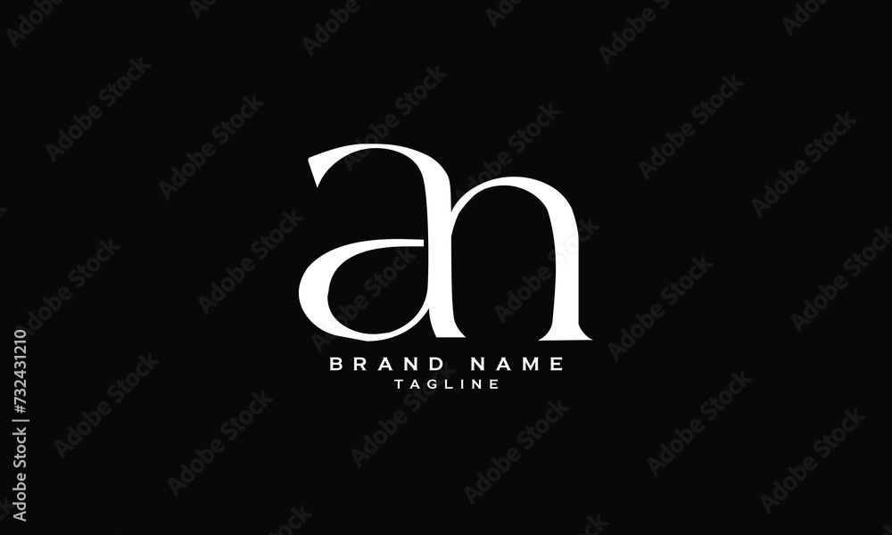 AN, NA, AH, HA, Abstract initial monogram letter alphabet logo design AN, NA, AH, HA, Abstract initial monogram letter alphabet logo design