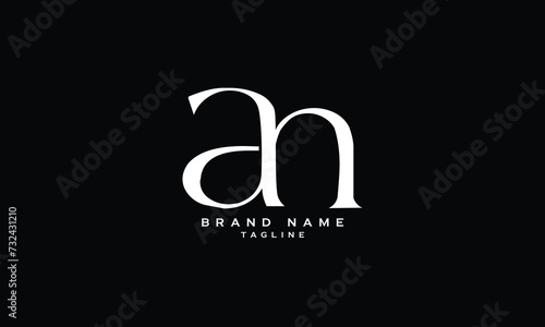 AN, NA, AH, HA, Abstract initial monogram letter alphabet logo design