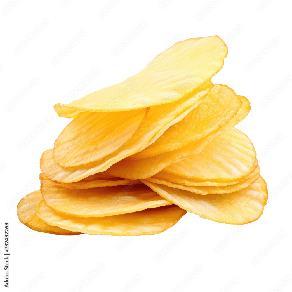 potato chips isolated on white background potato chips isolated on white background