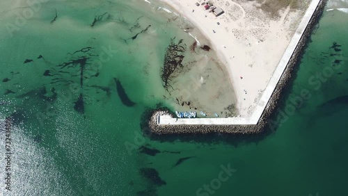 Amazing Aerial view of Arkutino beach, Burgas Region, Bulgaria  photo