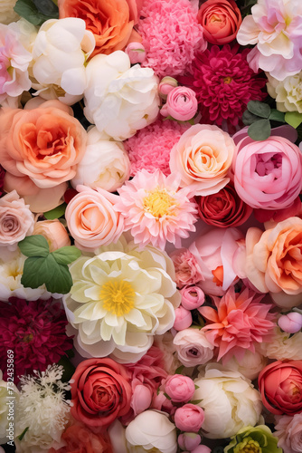 Spring flowers background. Mother's Day. International Women's Day card.