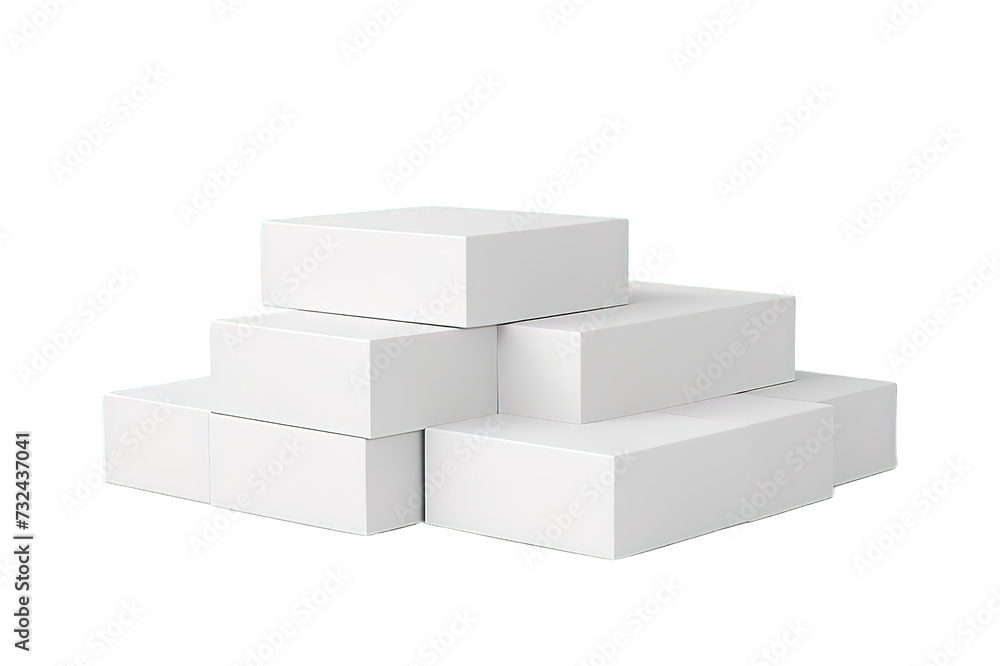 Cube Box Exhibition Stand. 3D rendering isolated on a Transparent background. Generative AI Cube Box Exhibition Stand. 3D rendering isolated on a Transparent background. Generative AI